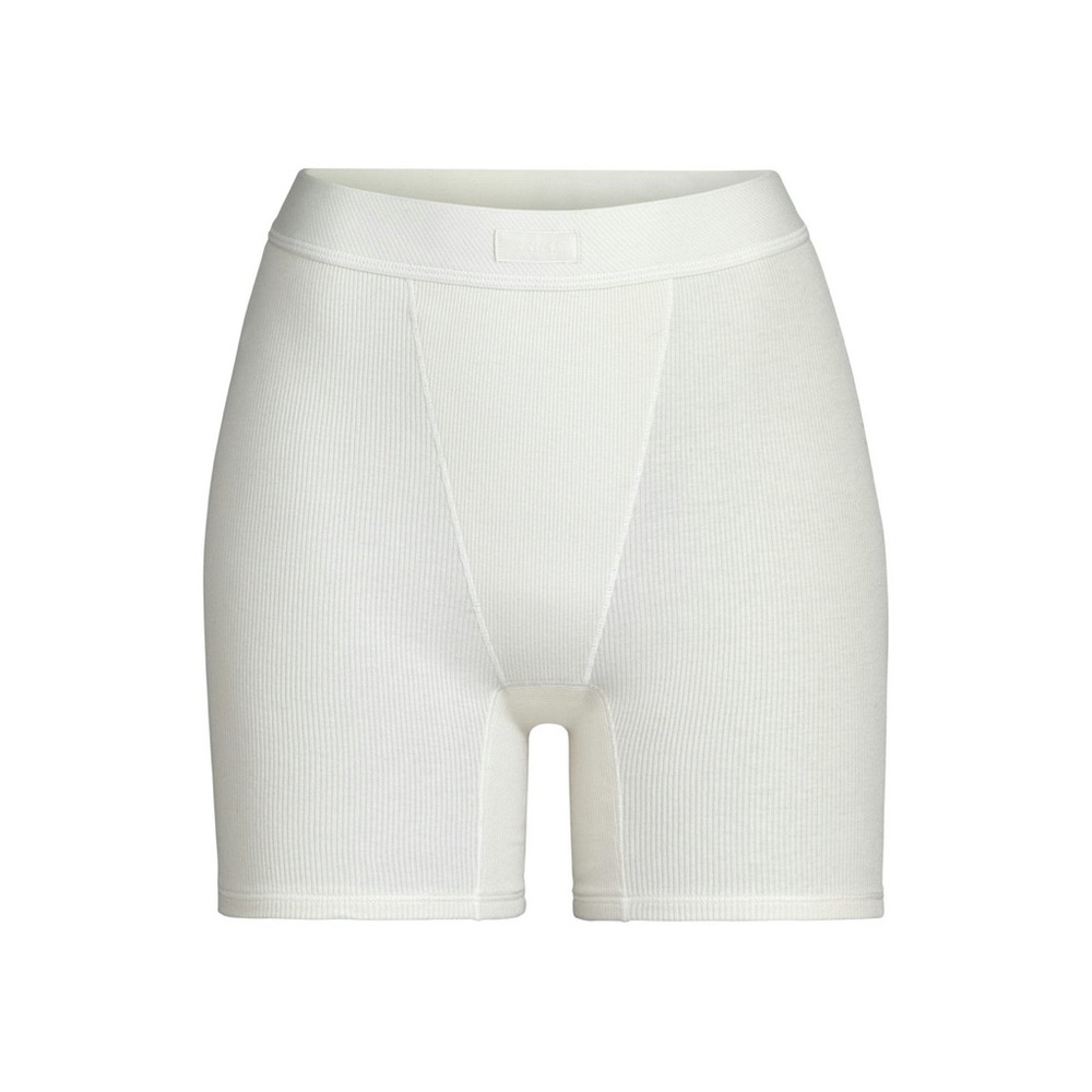 SKIMS Cotton Rib Boxers - Bone